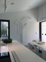 White on white, 3D installation, Lodz.