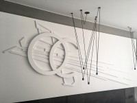 White on white, 3D installation, Lodz.